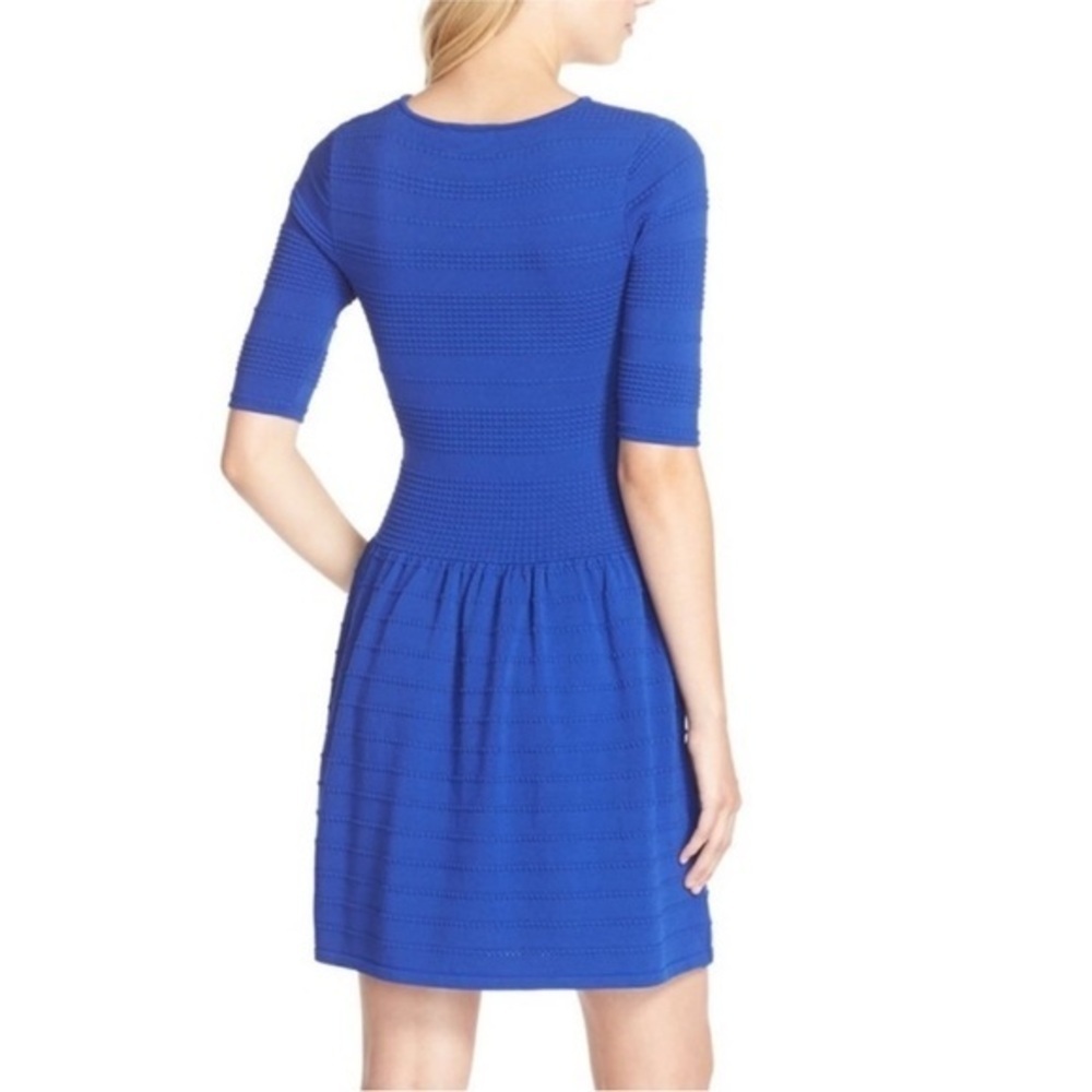 Eliza J Cobalt Blue Textured Midi Dress